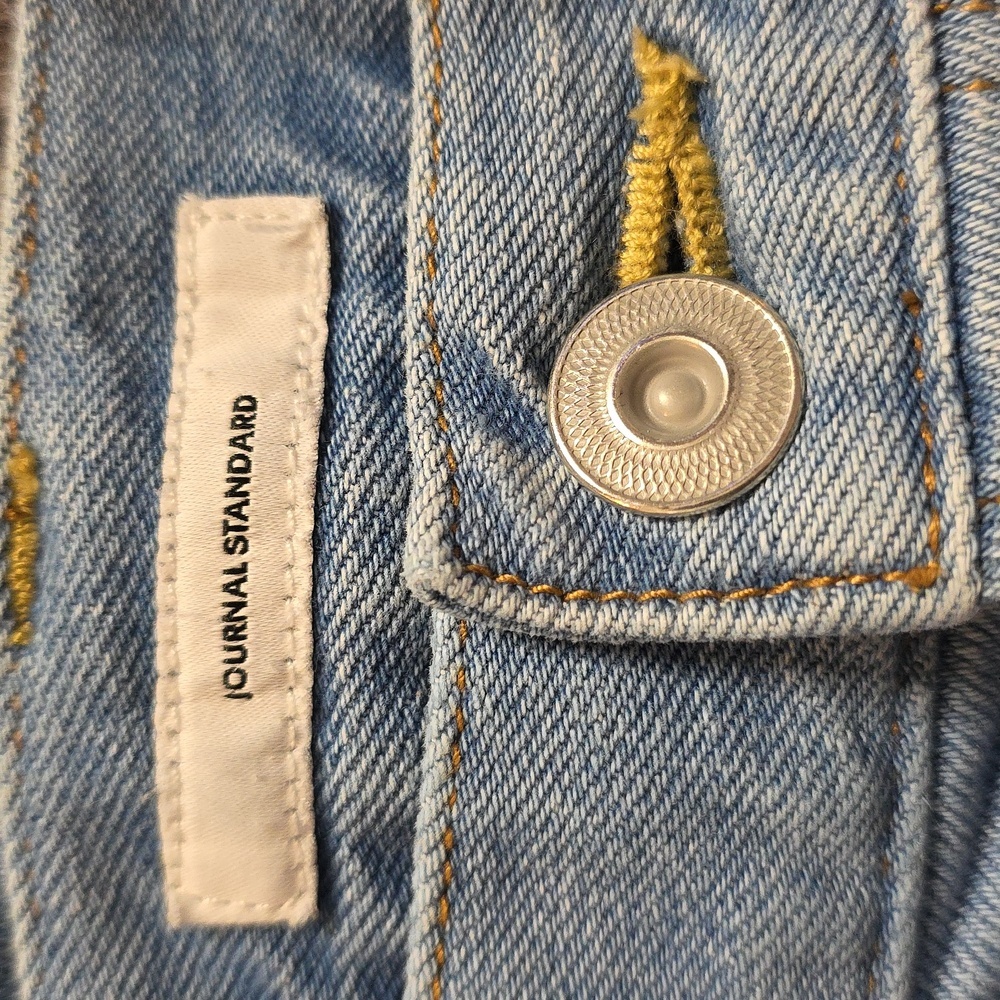 JS Light Blue Ankle Raw Hem 98 Cotton 2 Poly Jeans Size 38 8/10 See Measurements